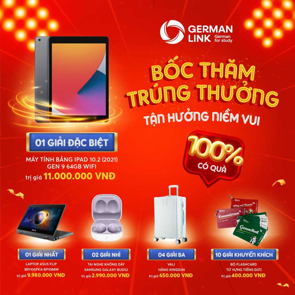 BỐC THĂM TRÚNG THƯỞNG - TẬN HƯỞNG NIỀM VUI: 100% CÓ QUÀ - Germanlink